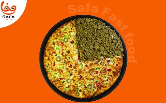 پیتزا قارچ و گوشت دونفره